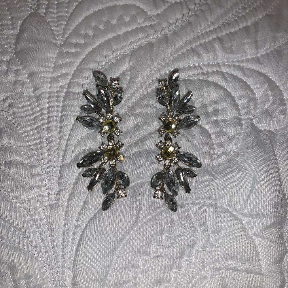Rhinestone earrings - pierced